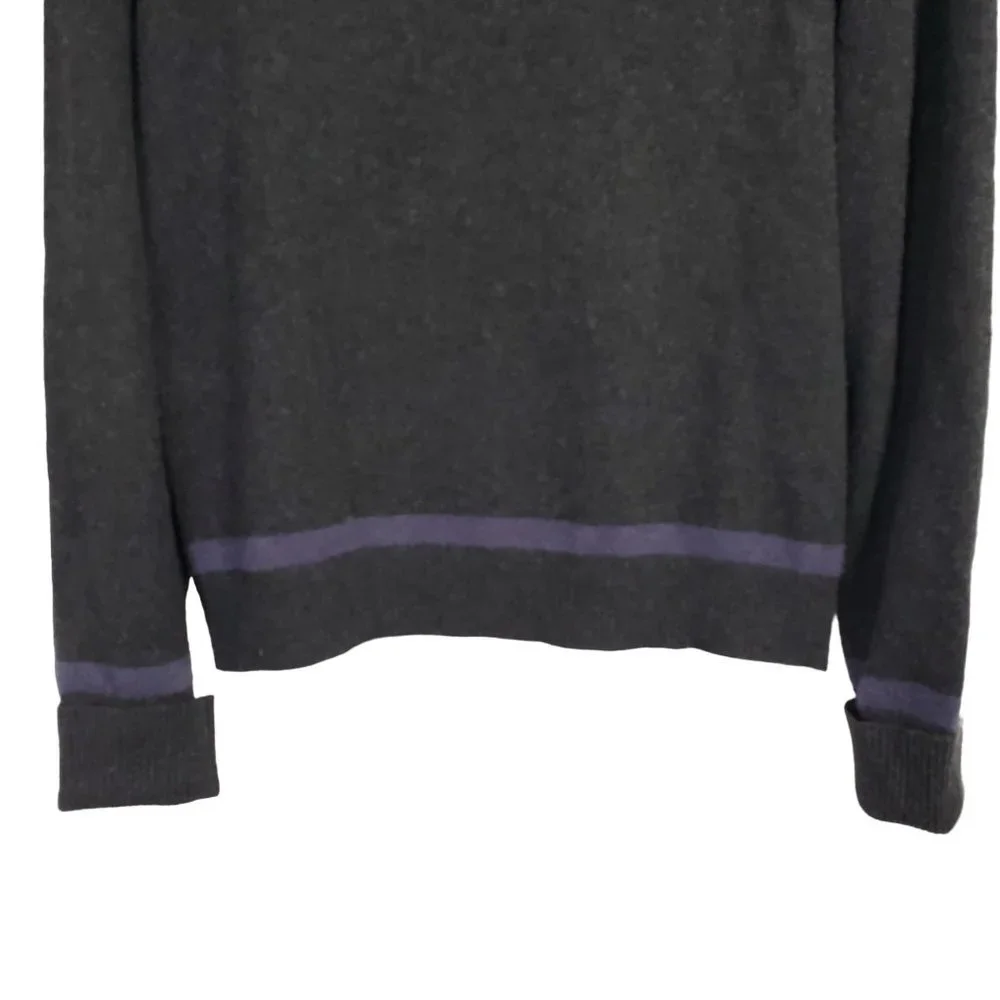 Bloomingdales The Mens Store Sz XL Sweater Cashmere V-neck Pullover Gray Purple